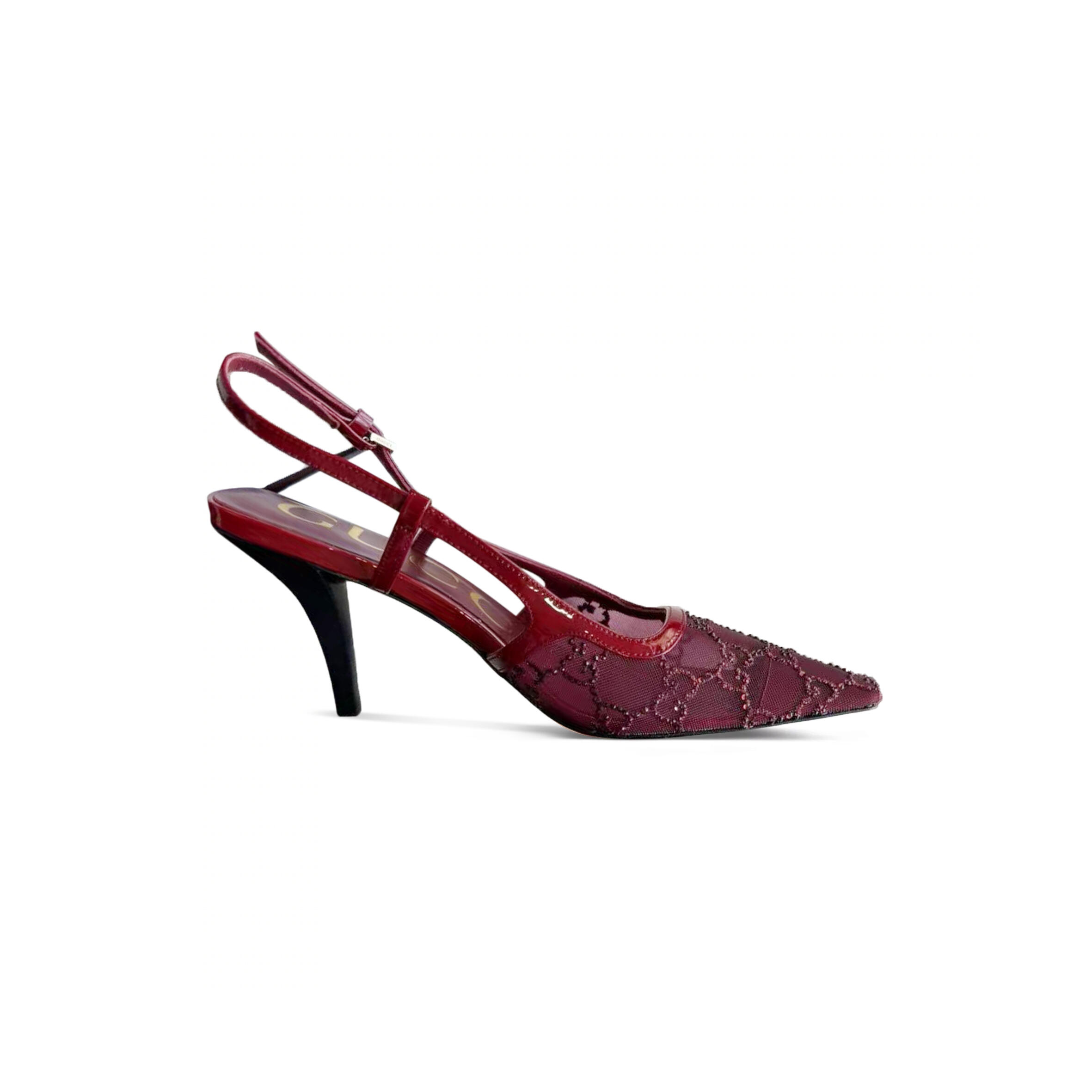 G*u*i mesh slingback pumps 637745